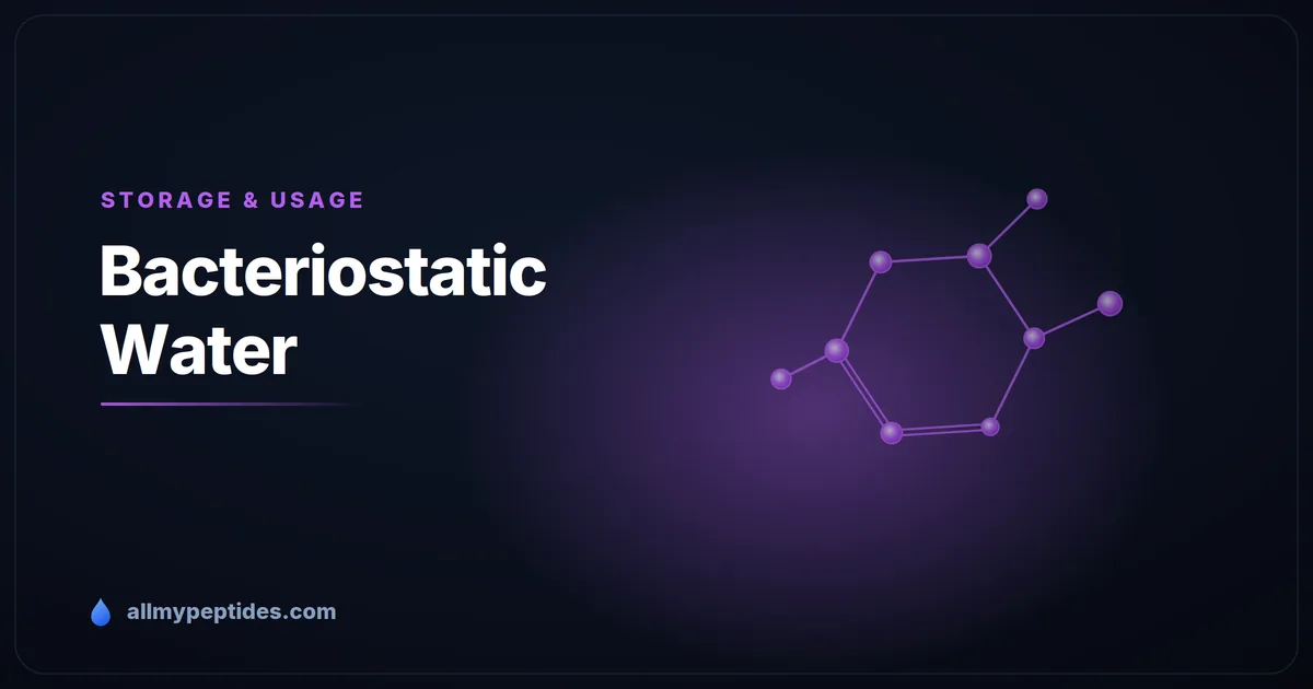 Sterile bacteriostatic water vials for laboratory reconstitution