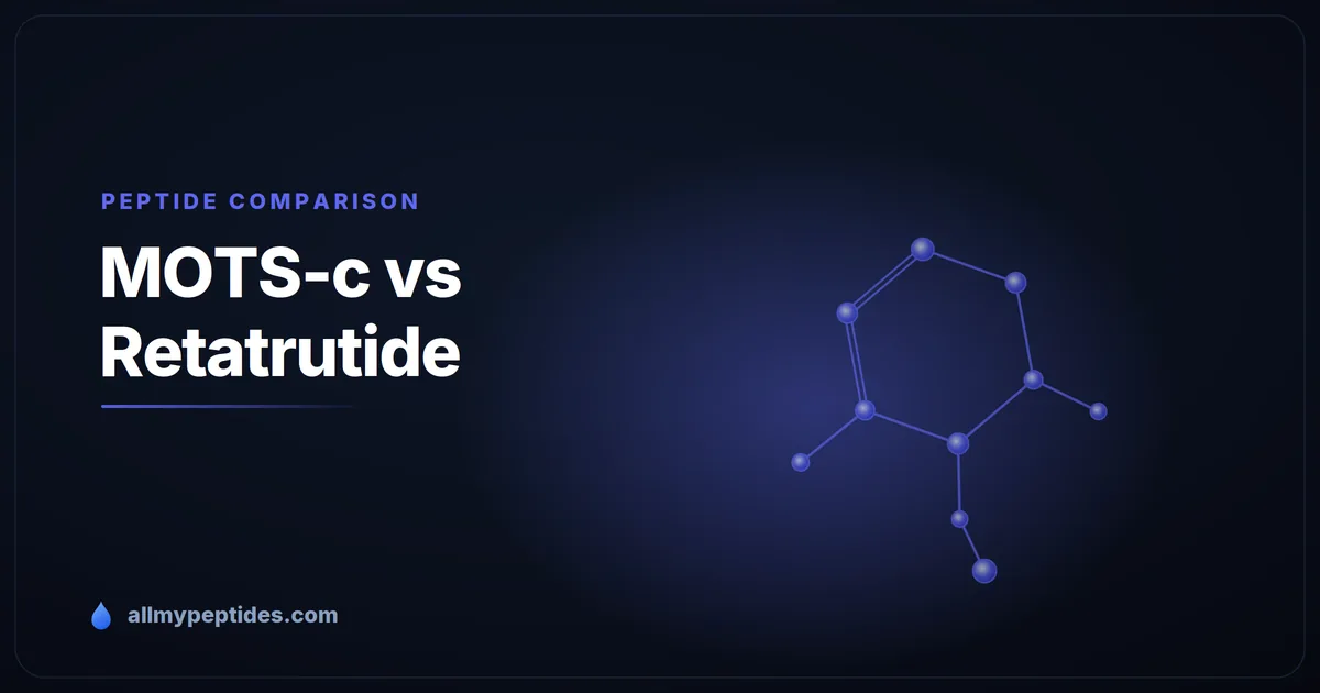 MOTS-c and Retatrutide research vials compared
