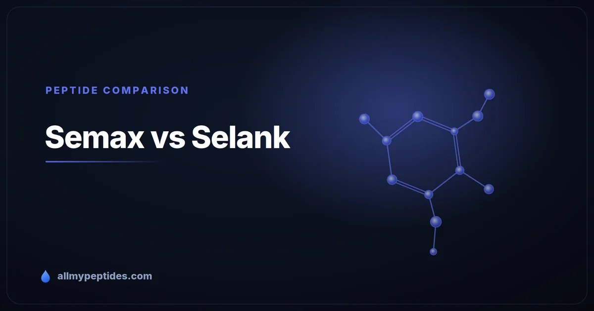 Semax and Selank research peptide vials compared
