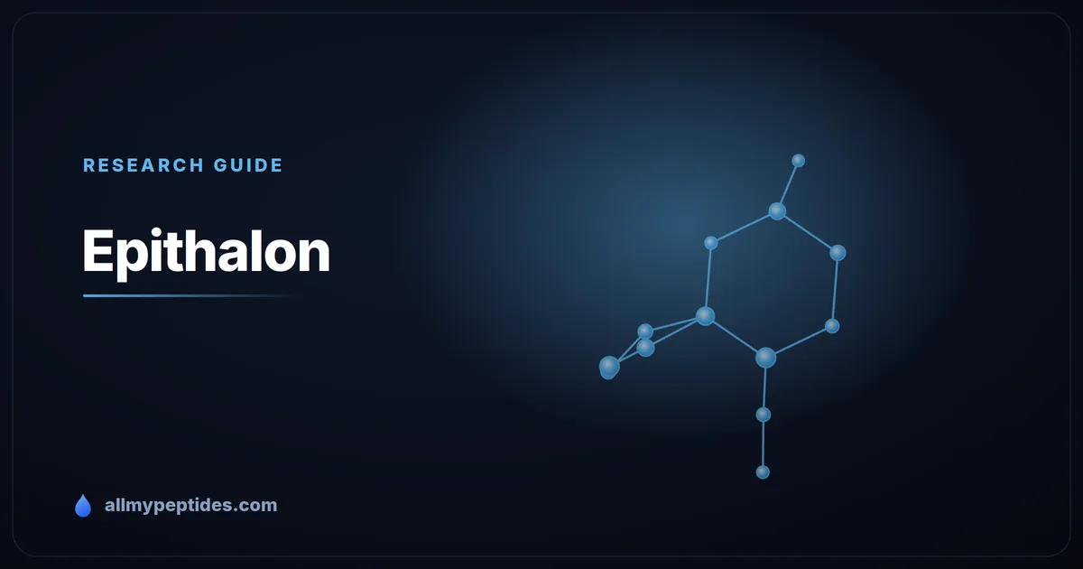 Epithalon research peptide vial — Ala-Glu-Asp-Gly tetrapeptide