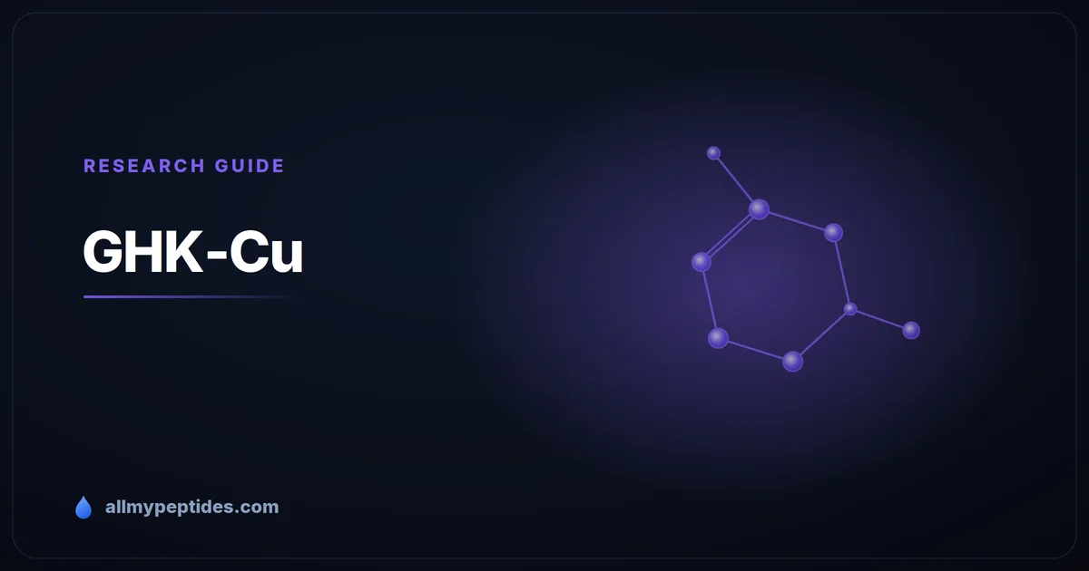 Copper peptide molecular model with metallic ions research
