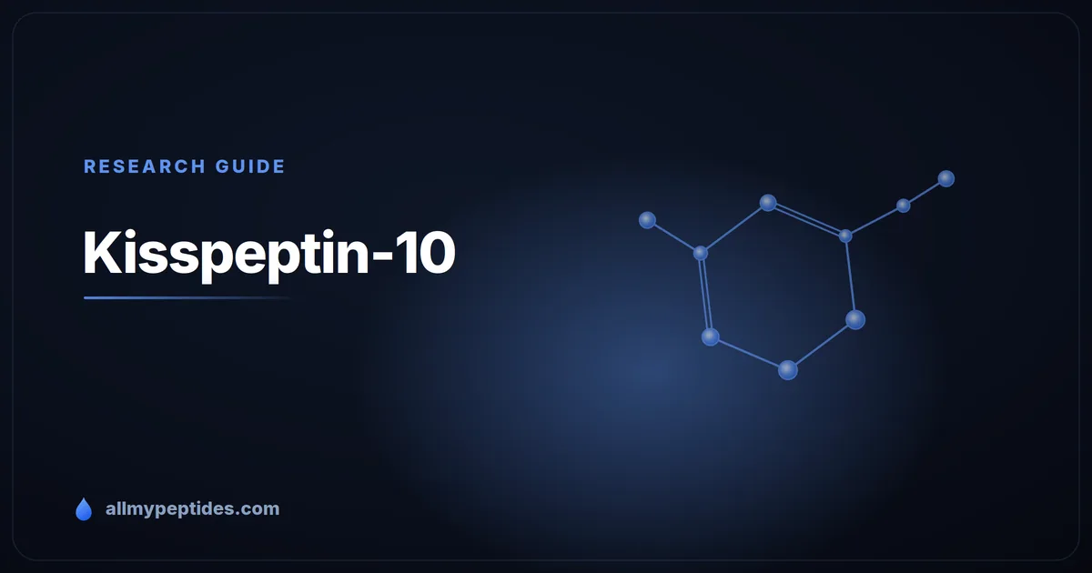 Kisspeptin-10 research peptide vial — reproductive neuropeptide