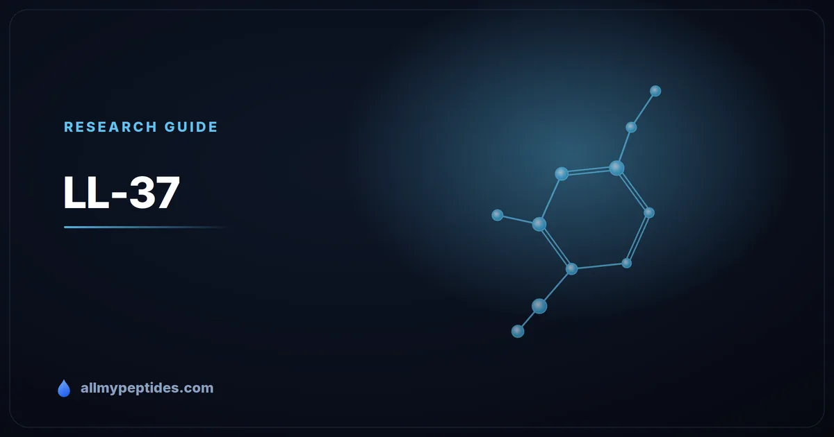 LL-37 research peptide vial — human cathelicidin