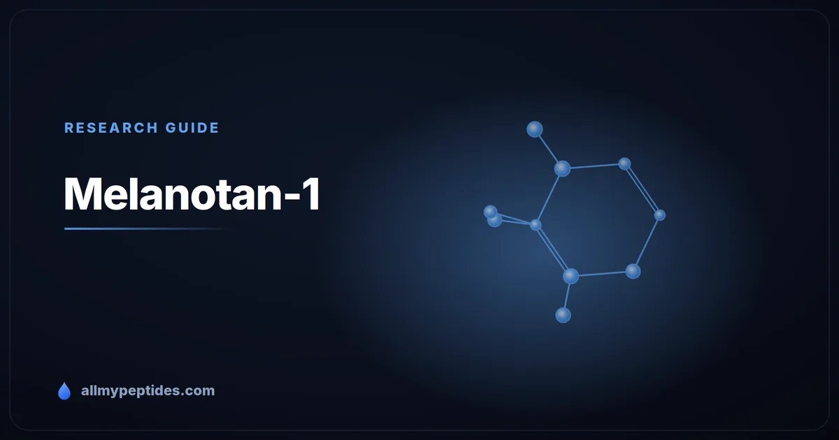 Melanotan-1 research peptide vial — alpha-MSH analogue