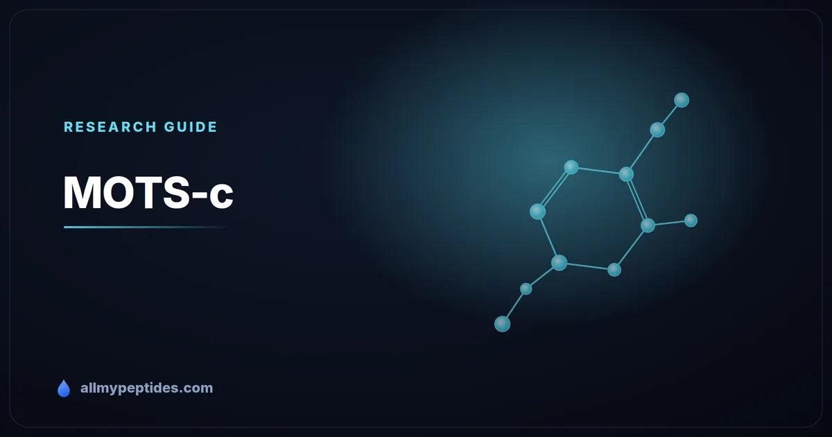 MOTS-c research peptide vial — mitochondrial-derived peptide