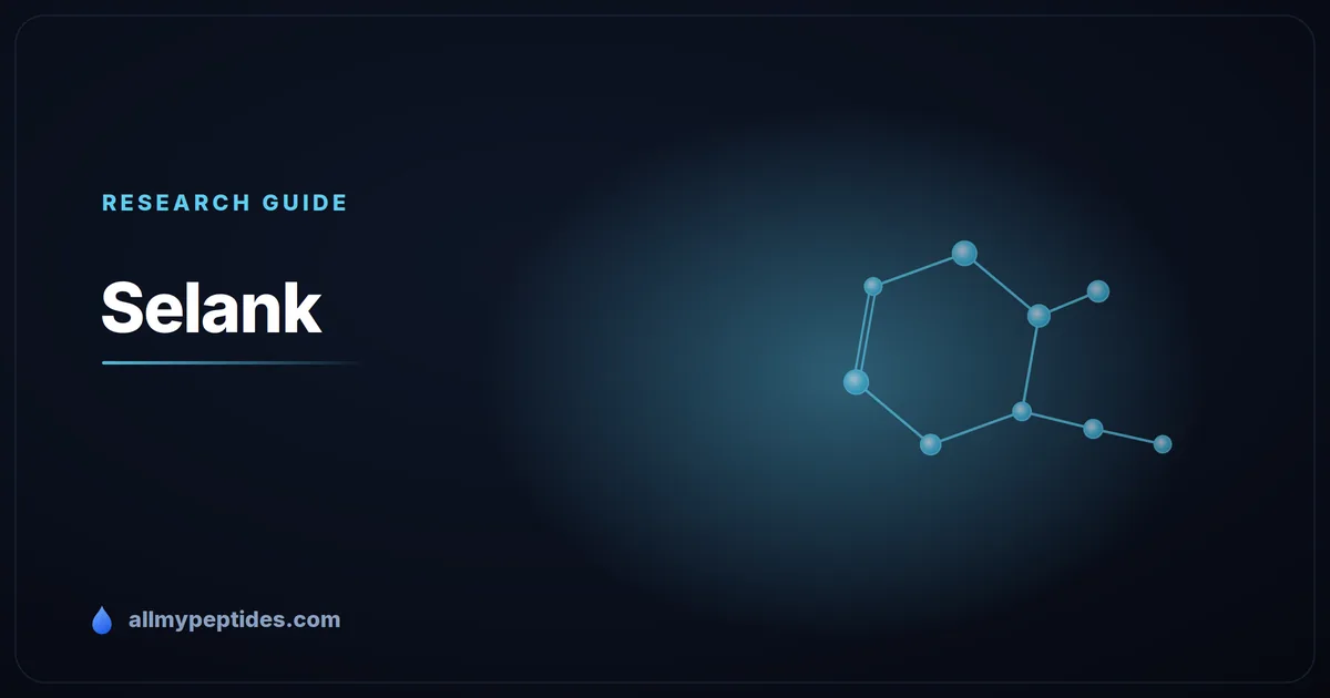 Selank research peptide vial — tuftsin analogue