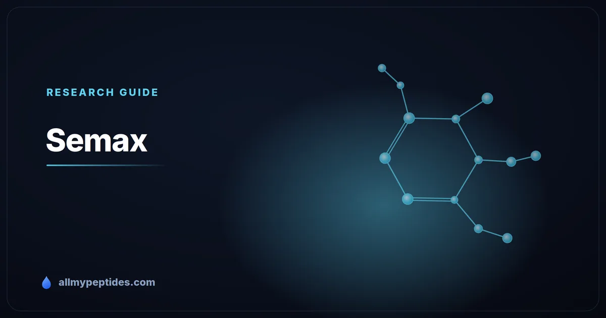 Semax research peptide vial — ACTH(4-10) analogue